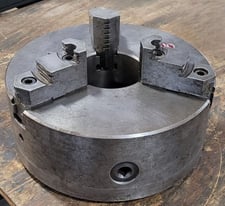 12.5" Rohm #2012, 3-jaw lathe chuck, 4" center hole, plain back