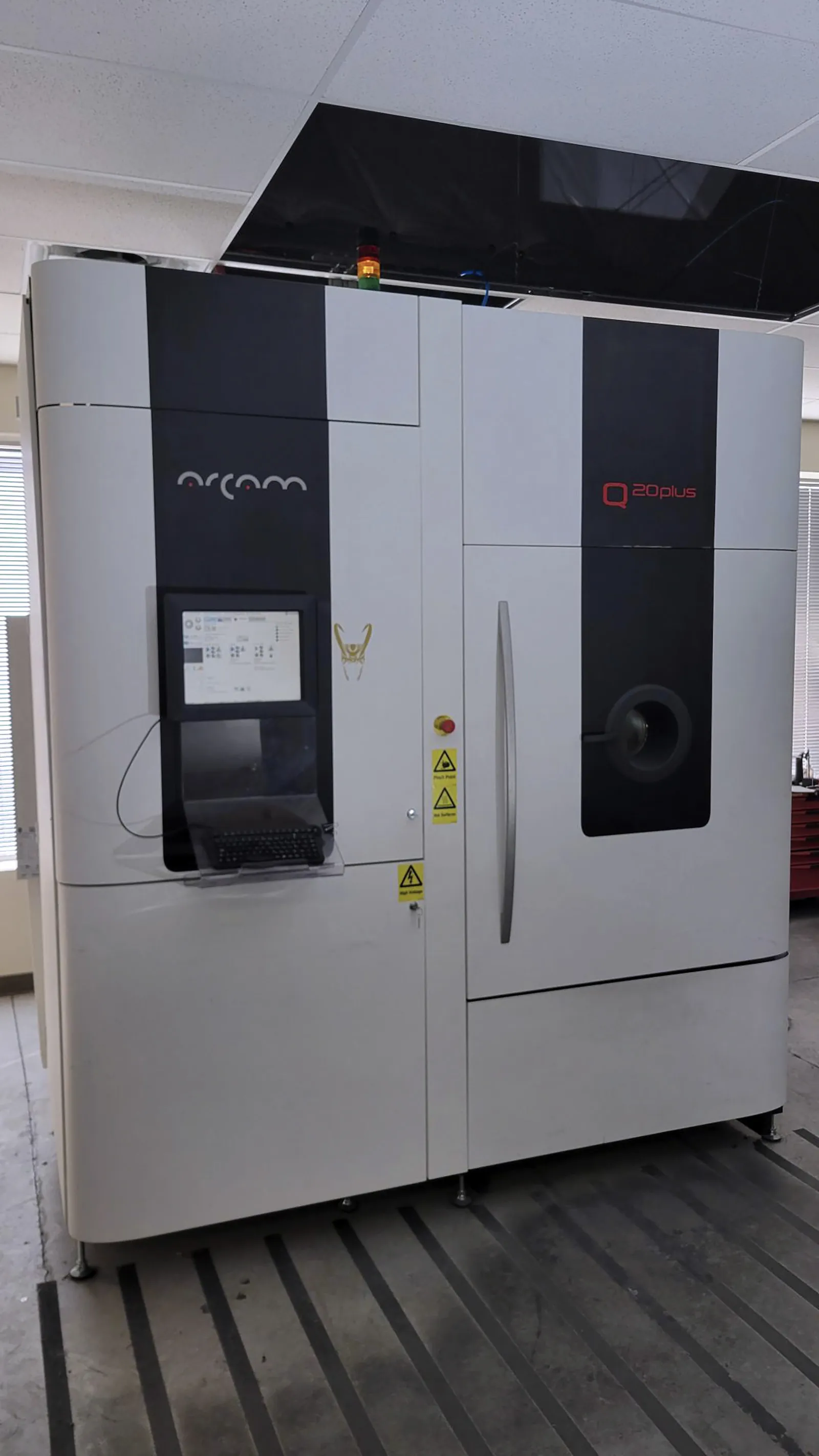 Arcam Allen-Bradley #Q20-Plus, 3D Printer, 13.78" diameter x 14.96" H build size, 3 kW beam power, 400 V., 32
