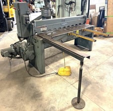 14 gauge x 5' Niagara #15, Power Shear, 24" front operated manual back gauge, Sq. Arm, Front Supports