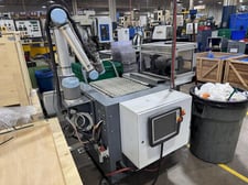 Universal Robots, UR-10 Cobot, fdual chuck grippers, flexible loading system, 22 lb. payload, 2018