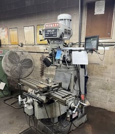 Seiki #3VS, vertical mill with 2-Axis Newall DP700 digital read out, 10" x50" table, 3 HP, 1 shot lube, vise
