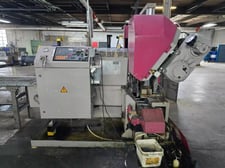 11.81" x 11.81" Behringer #HBP-303A, CNC dual column automatic horizontal band saw with bundling, 1993