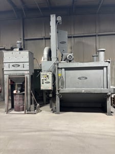 Image for 72" Gibson Table Blast, stand alone dust collector, shot trap, 92) 10 HP blast wheels