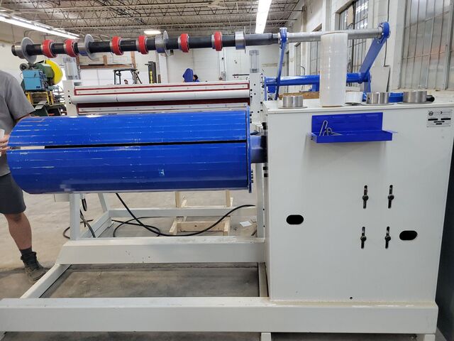 2200 lb. Roper Whitney, Recoiler, 49.25" max. coil width, 18.25"-20" mandrel expansion, 85 FPM, 230 VAC, 3PH