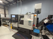 Tsugami #B038T, 9-Axis Swiss Type CNC Lathe, 9.84" max. headstock stroke, 1.5" max. bar capacity, 7.5 HP