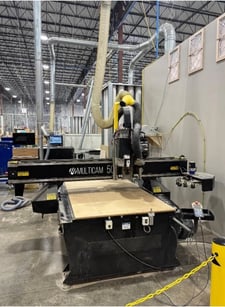 Multicam #5000-Series, CNC Router, 48" x 96" table, 16 HP, vacuum hold down, 12-position rotary ATC, Multicam