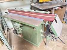 LASM #NTS-1000C, Edge Belt Sander, tilting worktable w/angle scale, adjustable support fence, reversible belt