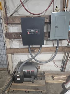 40 HP American Rotary #ADX-40, Rotary Phase Converter, 40 KVA, 1PH to 3PH, Baldor idler motor, CTR transient
