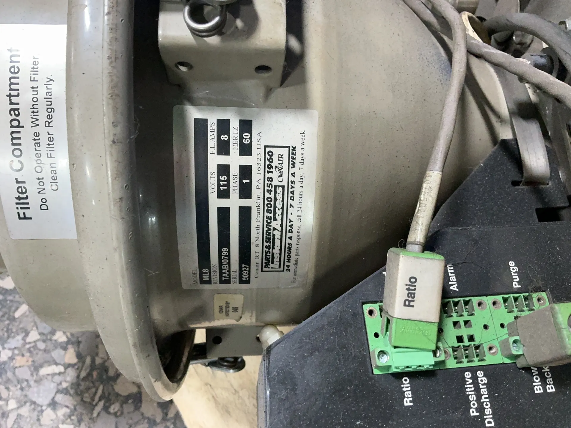 Conair #SC-30, Carousel Dryer/Loader, 480 V., 3PH, 8 A