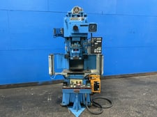 25 Ton, Wasino #PUX-25, Gap Frame Press, 10-5/8" shut height, 8-11/16" die height, 2.2 KW, 208 V., 3PH, 1996