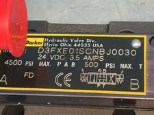 Parker #D3FEXE01SCNBJ0030, Hydraulic Valve, 500 psi, 24 VDC, 3.5 A