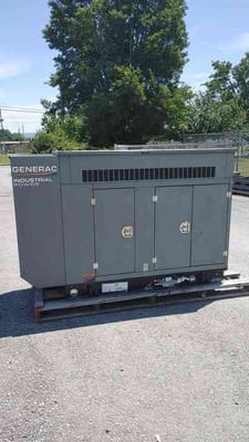 35 KW Generac #SG35, natural gas generator set, 120/240 Volts, 1PH, 143 hours