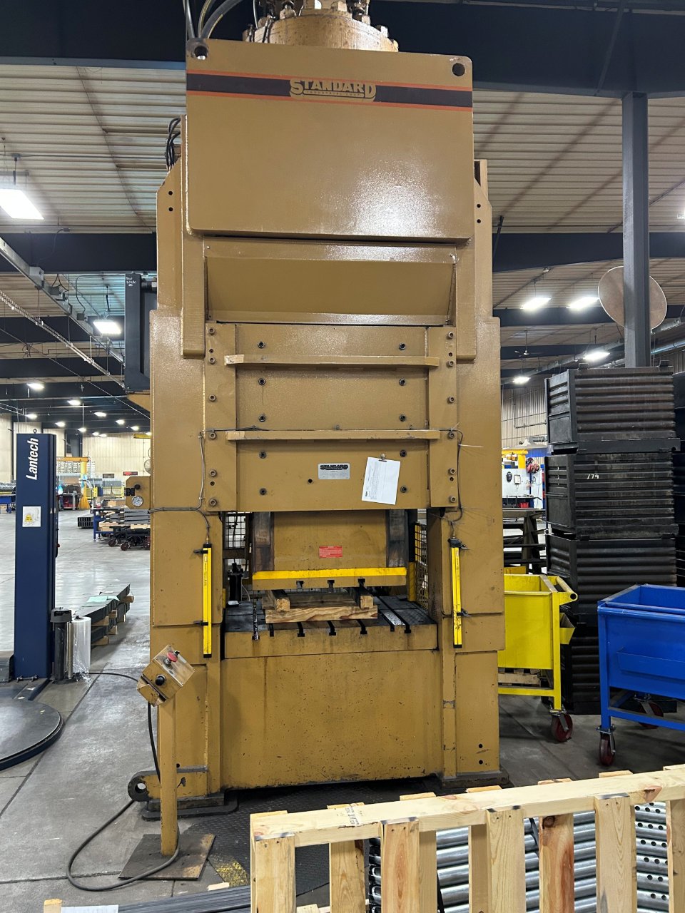 700 Ton, Standard Industrial #DCSS700, straight side press, 12" stroke, 9" Shut Height, 100 HP, 2003