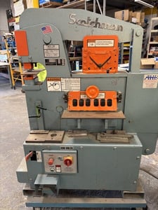 4" x 4" x 3/8" Scotchman #5014-CM, hydraulic ironworker, 50 ton, 4" throat