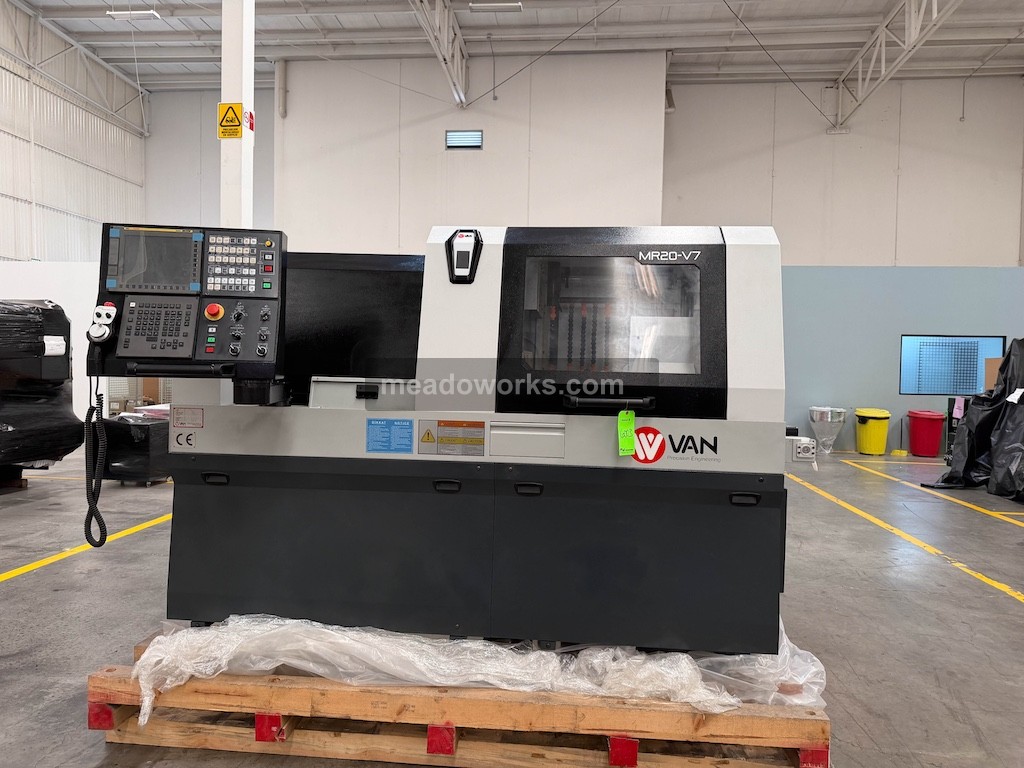 Van CNC #MR20-V7, CNC Swiss Type Lathe, 0.787" max. turning diameter, 8.07" machining length, 6 tools