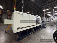 496 Ton, 52.28 oz., Woojin #TH500S, Hydraulic Injection Molder, 34.25" x 32.28" tie bar spacing, 28.74" clamp