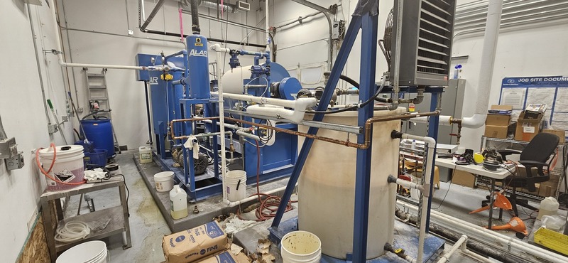 Wastewater Treatment Plant, 25 cu. m/day, MBR & RO systems, Alar AV340 rotary vacuum drum filter, 4.6 GPM