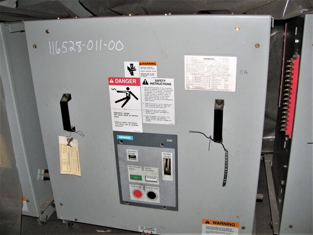 1,200 Amp, 5,000 Volts, Siemens, #05-GMI-350-1200-78, Vacuum Circuit Breaker