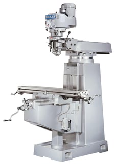 Sharp #TMV, Vari-speed Head Vertical Knee Mill, 10" x54" table, 18.5" x5" x 15.3" travel, 28.3" throat, 3 HP