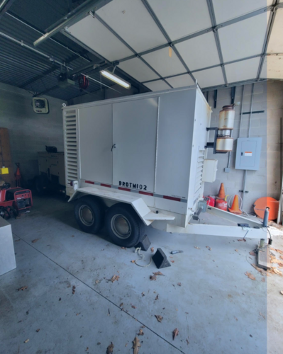 50 KW Kohler Ford #50RZ, Standby Generator Set, 49 KW Nat Gas/LP, 1/3 Phase, On Trailer, 151 hours