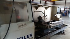 Weiler #E70, CNC Lathe, 14" X, 120" Z, 28" swing, 118" centers, 16" socs, 8" bore, 50 HP, 1800 RPM