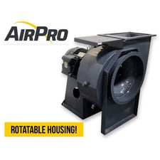 7000 cfm @ 15 S.P., AirPro #BIHS182, backward inclined centrifugal fan, 25 HP, 3540 RPM, 230/460 V., 3-ph.