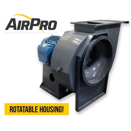 10000 cfm @ 22 S.P., AirPro #BIHS222, backward inclined centrifugal blower, 60 HP, 3555 RPM, 230/460 V.