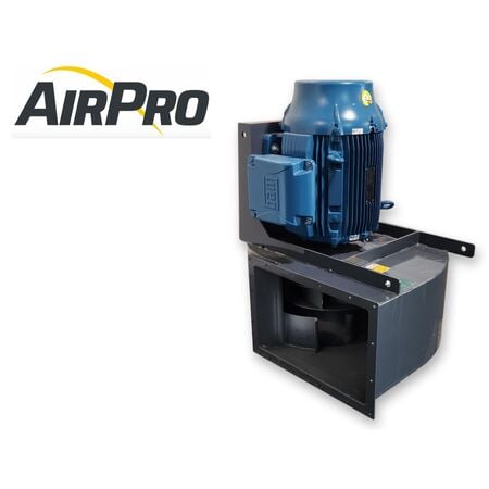 13000 cfm @ 22 S.P., AirPro #BIHS222, centrifugal fan, 75 HP, Arr 4V, 3555 RPM, 230/460 V., 3-ph., 2025, new