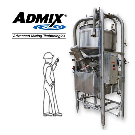 100 gallon Ladish #105RS88SS, Stainless Steel mix system w/ Admix Rotosolver, 150 gal mix tank, 5 HP, 3450