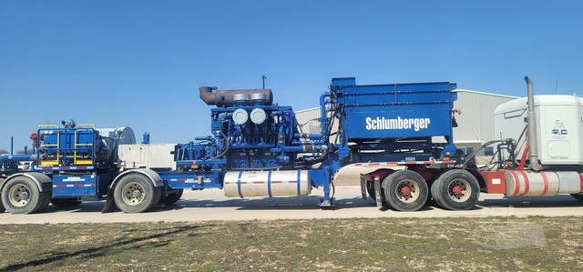 2250 HP Stewart & Stevenson #FT2251Q, quintuplex frac pump trailer, refurbished, export only, 2003