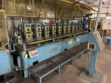 12 Stand, Bradbury, rollformer, 2" arbor, 12" rollspace, stud mill rollforming line