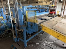 .25" x 72" Wean-United, hydraulic crop shear w/ peeler table