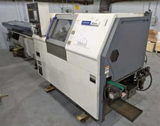 Miyano #BNA-42S2, CNC lathe, 5" chuck, 1-5/8" bar, 3-15/16" length, twin spindle, 8 turret, live tooling