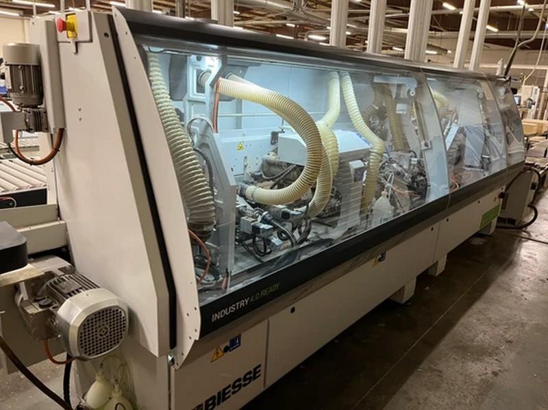 Biesse #Akron-1445-A, edgebander w/pre-mill & corner rounding, EVA/PUR, 3/8" edge, 2-3/8" panel thickness, 59