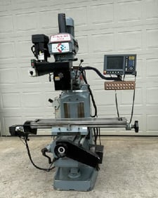 Clausing Kondia #FV1, CNC vertical mill, 9" x48" table, 3 HP, 8.5" X, 14.5" Y, 5" quill, 60-4200 RPM, R-8