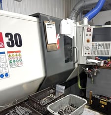 Haas #ST-30, cnc lathe, 31.7" swing, 15" diameter x 32.5" L max, 10" chuck, 3" bar, 3.5" bore, 30 HP, 3400