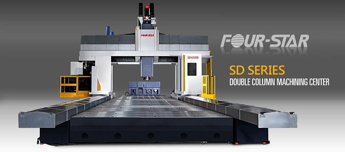 FourStar #SD-54100+F, CNC vertical machining center, 315" X, 212.6" Y, 55.1" Z, 214.6" between housing, 4500