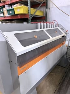 Fermari #ARIA-2B, bevel diamond edge polisher, 63" working width, 4" material thickness, 46° tilt, 6000 RPM