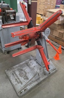 1000 lb. Littell #10, centering coil reel, 13" width, 48" outside dimensions, 12"-21" ID, manual expansion