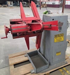 2500 lb. CWP #2500-12-P, uncoiler, 21" width, 48" outside dimensions, 15"-20" ID, manual expansion, electric