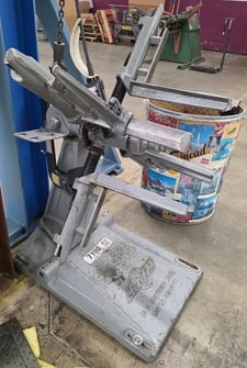 1000 lb. Littell #10, centering coil reel, 13" width, 48" outside dimensions, 12"-21" ID, manual expansion