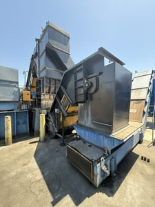 American Pulverizer #48-50, ring mill crusher, 48" x 50", 400 HP, 750-900 RPM, 4 ring shafts, 10 rings/shaft