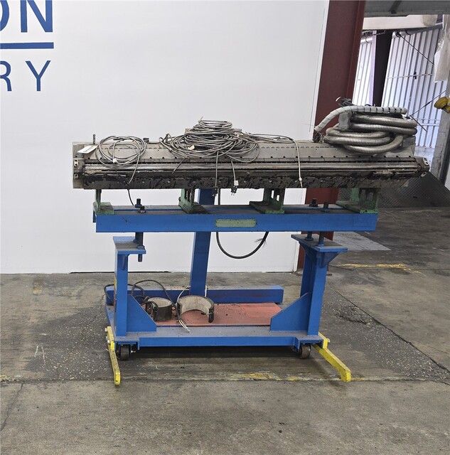 66" EDI #Ultraflex-H100, sheet extrusion die, mounted on Davis Standard die cart, 2005