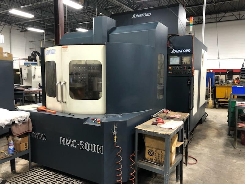 Johnford #HMC-500-H, CNC horizontal machining center, 60 automatic tool changer, 30" X, 26" Y, 26" Z, 10000