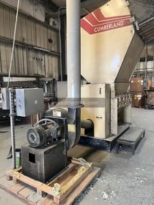 Cumberland #X1400, Granulator, 10 fly knives, 5 rows, 150 HP, 3/8" & 1/4" screens, infeed conveyor, blower &