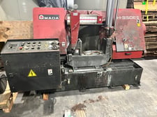 81" x 107" Amada #H-550E-II, Horizontal Band Saw, 19" square/round capacity, 192" blade length x 2" width