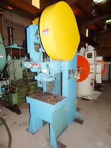 55 Ton, Heim #5GA-BG, gap frame press, 6" stroke, 15-1/2" Shut Height, 60 SPM,air clutch & brake
