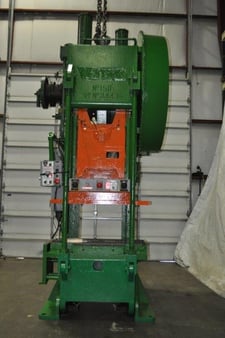 150 Ton, Verson #150-OBI, OBI press, 8" stroke, 33" Shut Height, 35 SPM, air clutch & brake