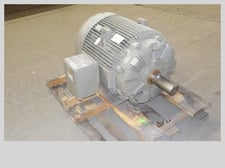 100 HP 1195 RPM General Electric #5KS444XAAQ308C, Frame 444T, TEFC, 460 Volts