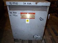 34 KVA 460 Primary, 230 Secondary, General Electric, Dry Type Transformer